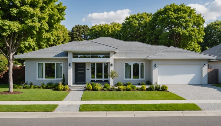 maison 4 pans plain pied avec garage
