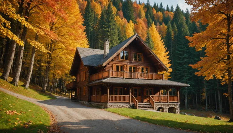 chalet en bois avec terrain
