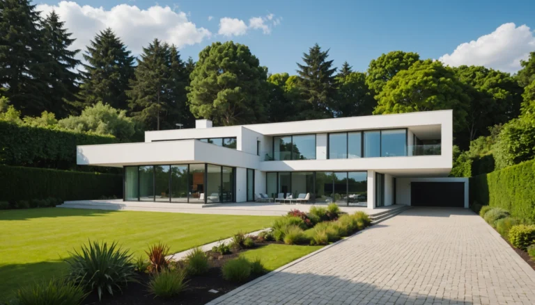 maison moderne avec toit plat